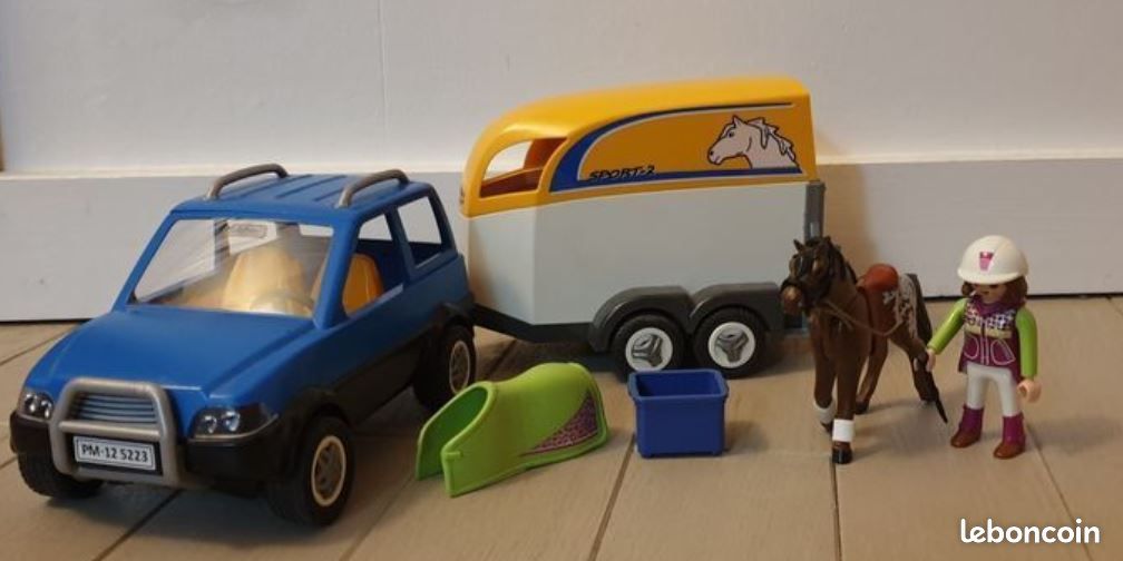 Voiture avec Remorque et Cheval playmobil 5223 (image 3)