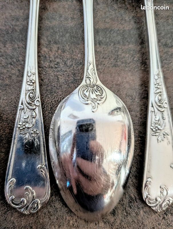 Ménagère 50 Pièces Métal Argenté Style Louis XV Rocaille - Orfèvrerie