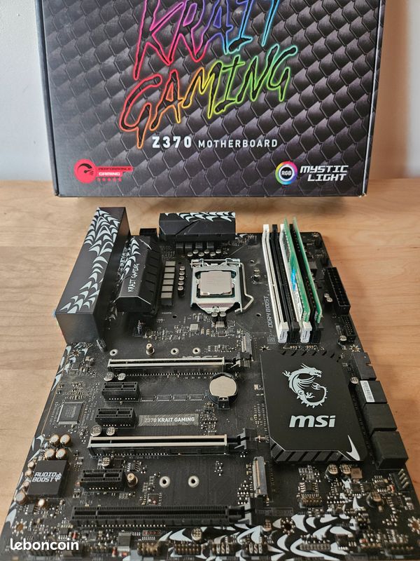 Kit PC Intel i7-8700K + MSI Z370 Krait Gaming + 16 Go DDR4 Crucial (image 1)
