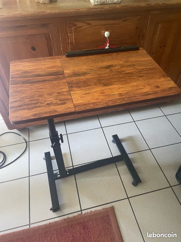Table basse relevable avec plateau extensible – Style industriel (image 2)