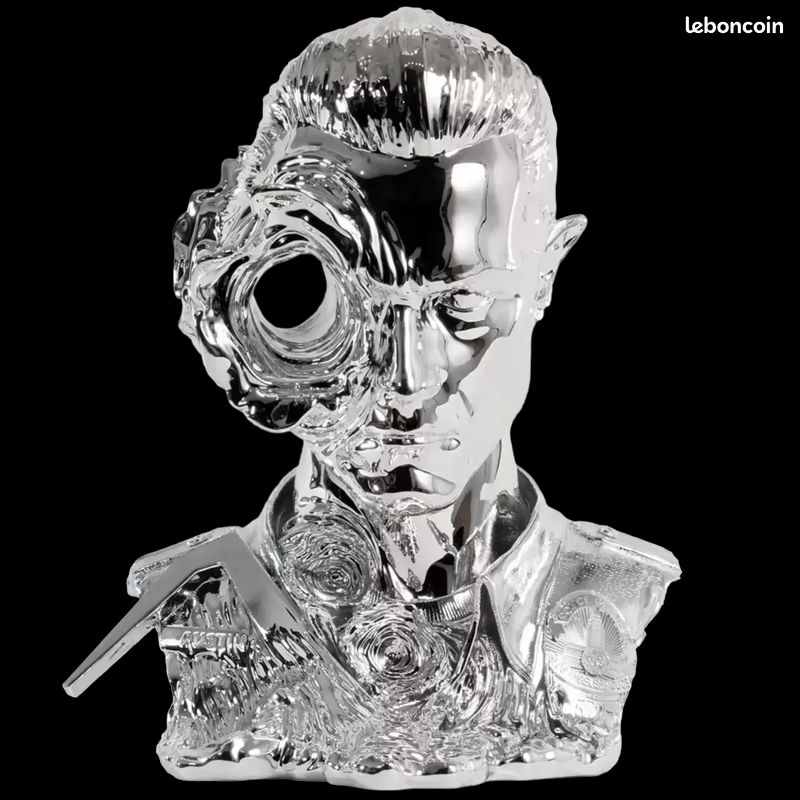 PureArts T-1000 Art Mask 1/1 – Terminator 2 – Édition Limitée Chrome Edition (image 1)
