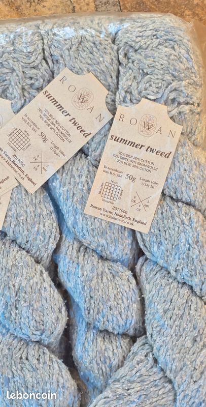 Rowan Summer Tweed bleu ciel x 10 (image 2)