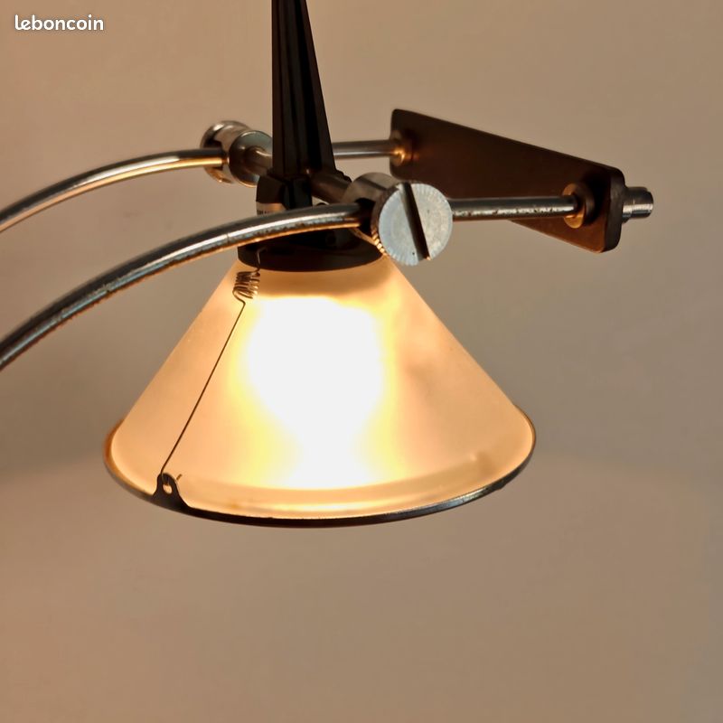 Grande lampe de bureau vintage – Fuder Allemagne – Design post-moderne années 80 – Halogène orientable (image 10)