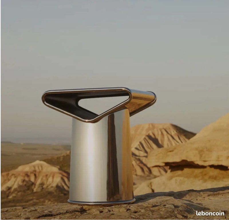 Tabouret en métal chromé Jean-Baptiste FASTREZ x Monoprix (image 2)