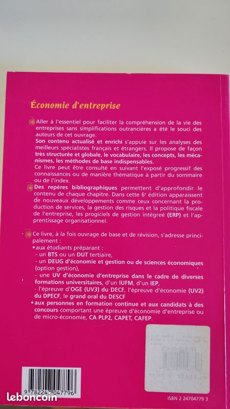 Aide mémoire économie d'entreprise (image 1)