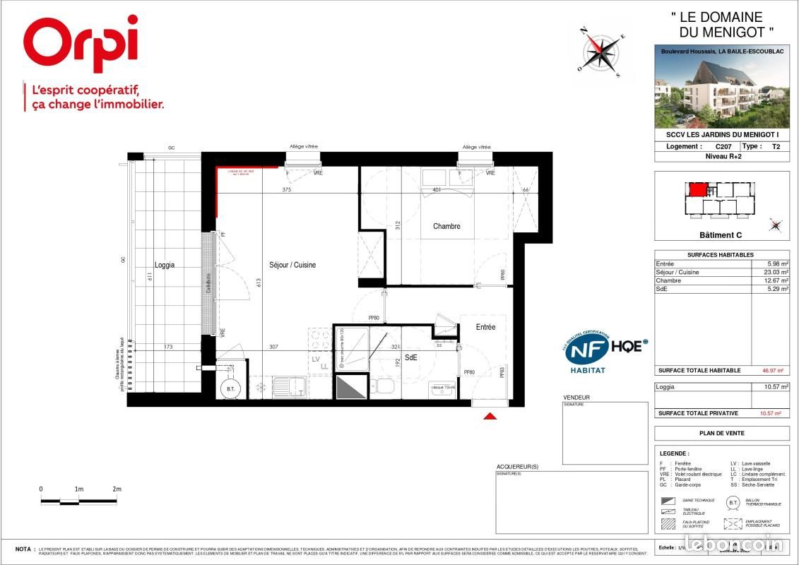 Appartement 2 pièces 46 m² · à La Baule-Escoublac · 46 m² · 247 600 €