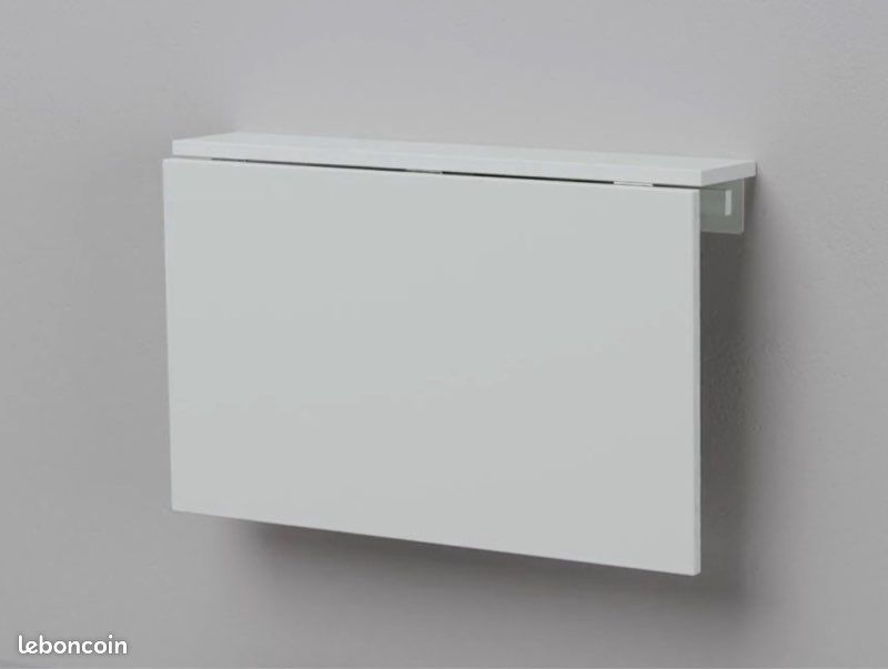 Table Pliante Murale Table abattante, Bureaux pliants en Bois Blanc pour Le Travail à Domicile