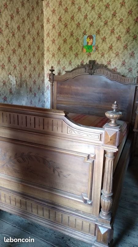 Vente ancien lit en bois (image 1)