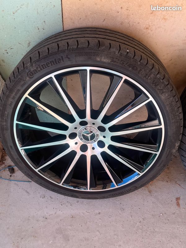 Pack Jantes pneus Mercedes classe C AMG replica 19 avec pneus Continental quasi neufs et capteurs TPMS (image 5)