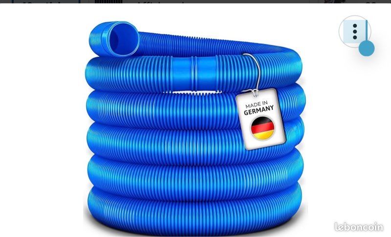 Tuyau Piscine EVA DN38 15 Mètres Avec Manchons Fixe & Rotatif 360° - Qualité Allemande Pour Nettoyage Impeccable