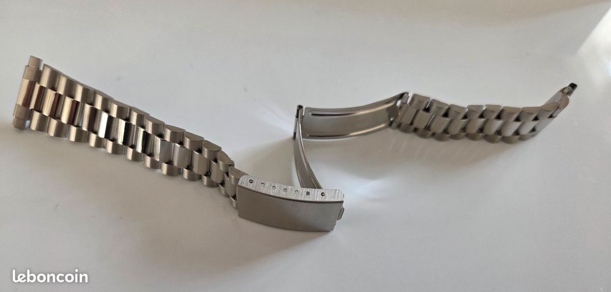 Bracelet De Montre SECTOR Vintage - Acier Bicolore (argenté & Doré) - Connecteur Rond 18 Ou 20 Mm - Occasion
