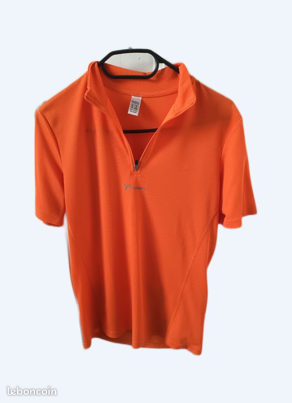Maillot cycliste homme VO MAX orange et gris, taille M