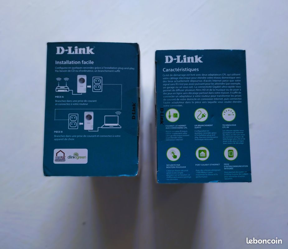 D-LINK Kit de 2 adaptateurs CPL AV2 1000 Gigabit H (DHP-P601AV) avec