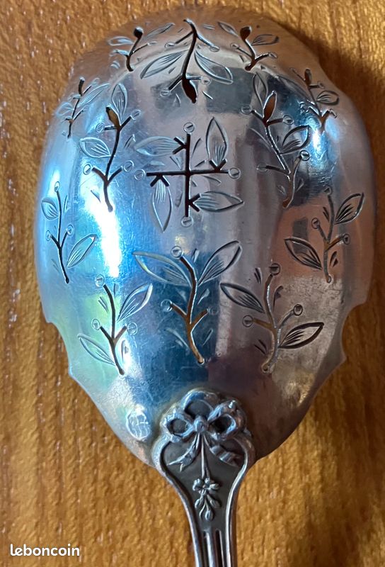 Service à mignardises Art nouveau – Argent massif Minerve – Joseph Crossard – 4 pièces (image 4)