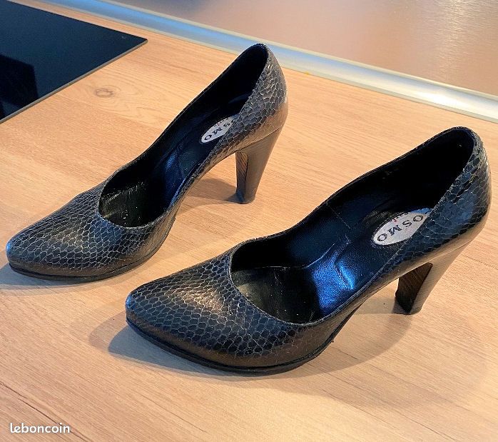 Escarpins en reptile marque cosmoparis (image 8)