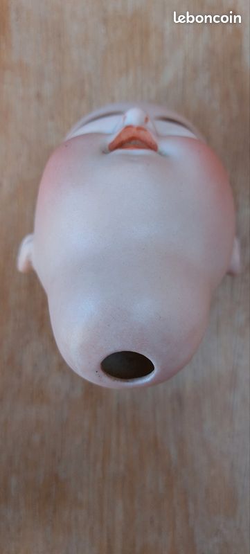 Ancienne Poupée Bouche ouverte Tête Porcelaine Taille 62,5cm