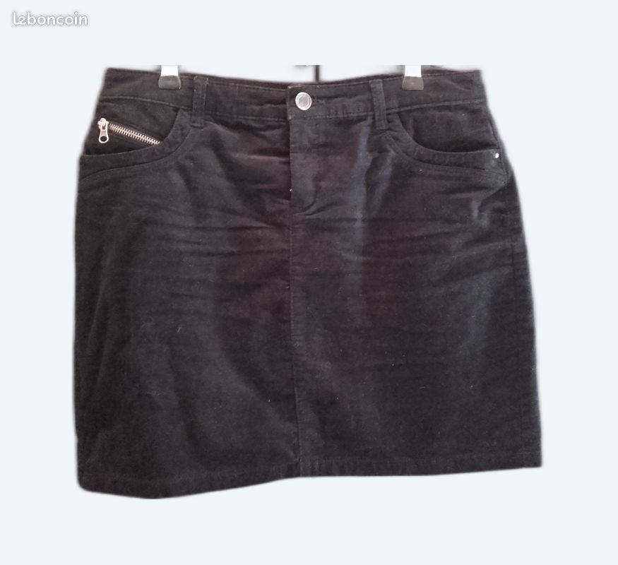 Jupe velours noir (image 1)