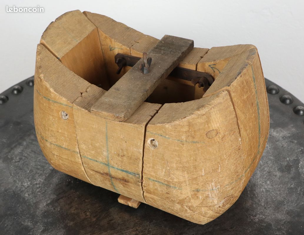 Ancien moule panier vannier osier - ID 10161 (image 1)