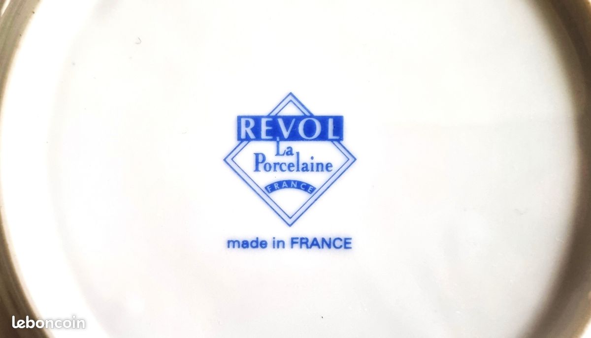 Service 7 Assiettes À Fromage Ou Dessert Revol Porcelaine État Neuf (image 8)