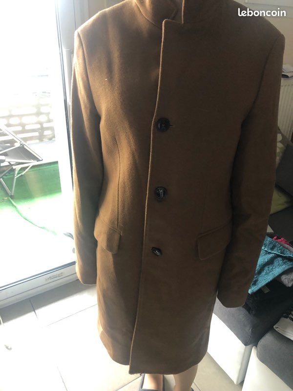 Manteau long marron neuf taille M (image 1)