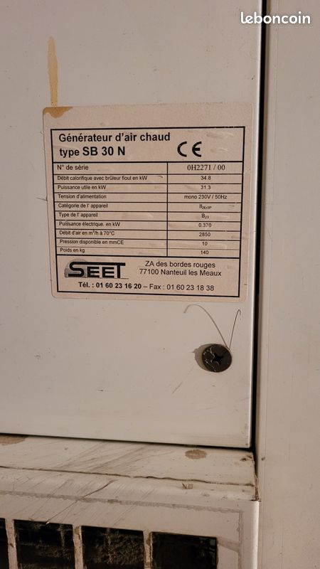 Chaudiere fioul - Generateur air chaud (image 3)