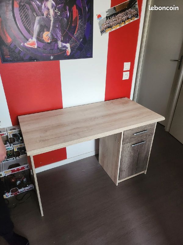 Lit 1 personne + table de chevet + bureau (image 6)