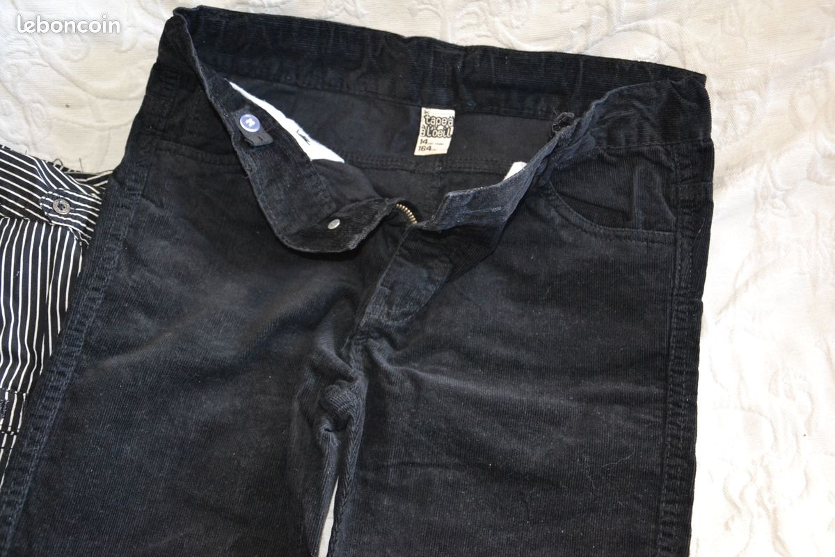 Lot pantalon velours + chemise garçon 14 ans (image 3)