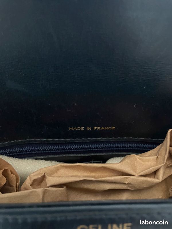 Sac Céline vintage Classic box bleu marine bon état (image 9)