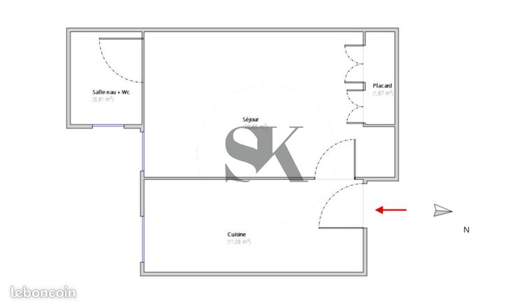 Appartement 2 pièces 39 m² — 8