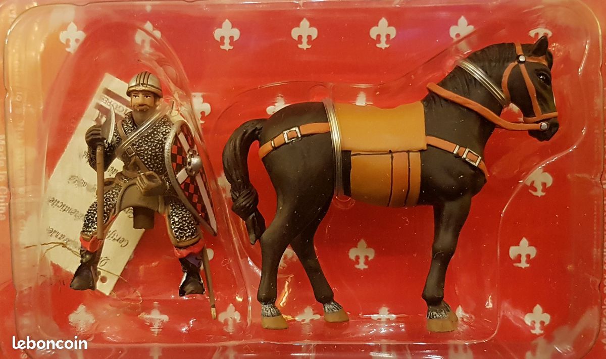 Figurine KROLYN - Chevalier à Cheval - Moyen Âge - Aluminium - Échelle 75mm - Rare