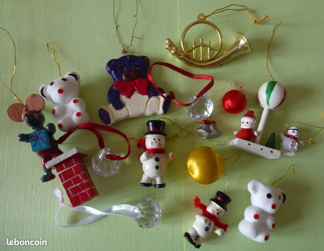 Lot de 14 sujets divers pour décoration du sapin (image 1)