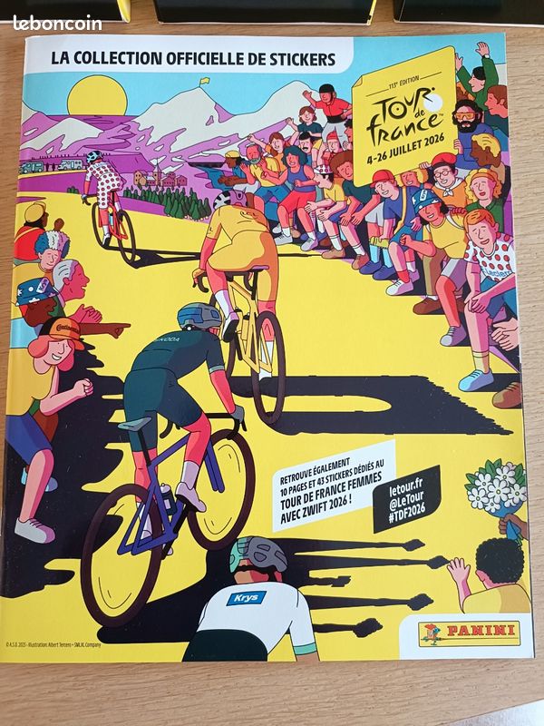 PANINI Tour De France 2024 – Blister 10 Pochettes + 1 Offerte – 55 Stickers Officiels Grande Boucle Panini Grande Boucle 2024