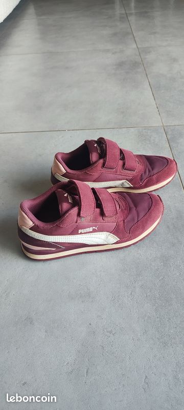 Puma Sneaker Puma Defy Femme Bordeaux Lacet Puma Suede Heart Satin