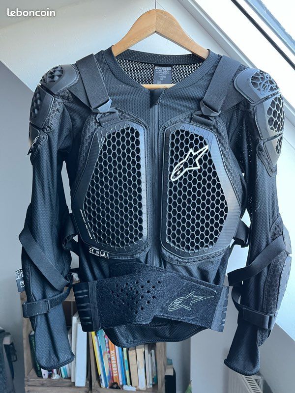 Veste De Protection Moto Alpinestars Bionic Action V2 - Taille XXL, Noire, Niveau CE 1, Pour MX/Enduro