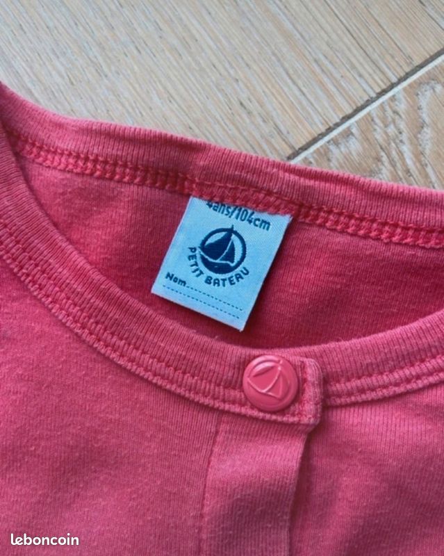 Gilet Corail Nucleo Fille 5 Ans – 100% Coton, Manches Longues – Neuf Avec étiquettes