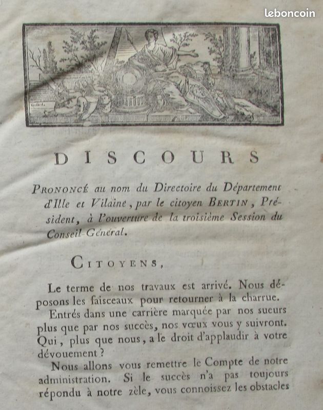 COMPTE RENDU DU NOUVEAU CONSEIL-GÉNÉRAL DU DÉPARTEMENT D'ILLE ET VILAINE, par le DIRECTOIRE sortant, (image 3)