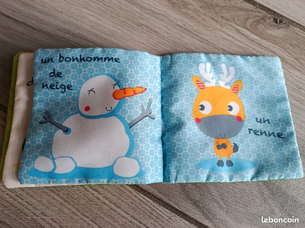 Livre bébé en tissu - Thème Noël (image 5)