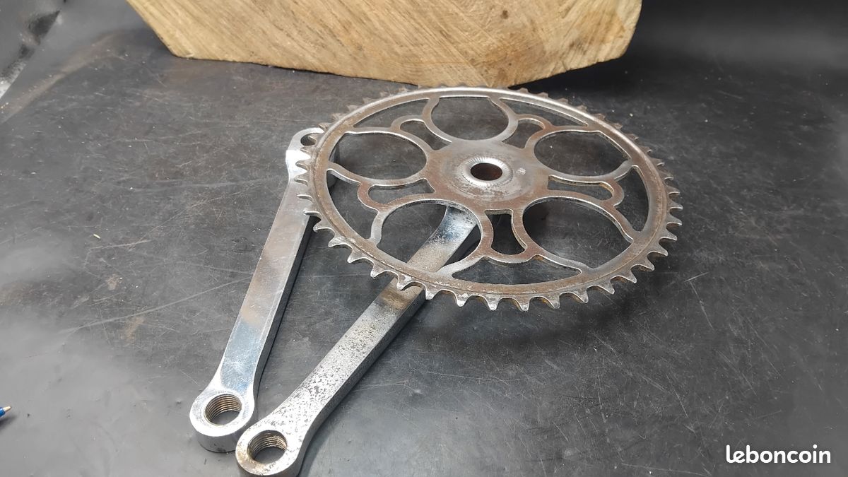 Pédalier Course Vélo Ancien - 46 Dents, 170 Mm - Pièce Vintage Pour Bicyclette