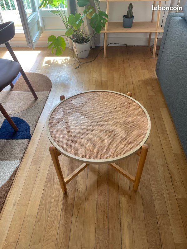 Table basse en rotin B&M (image 1)