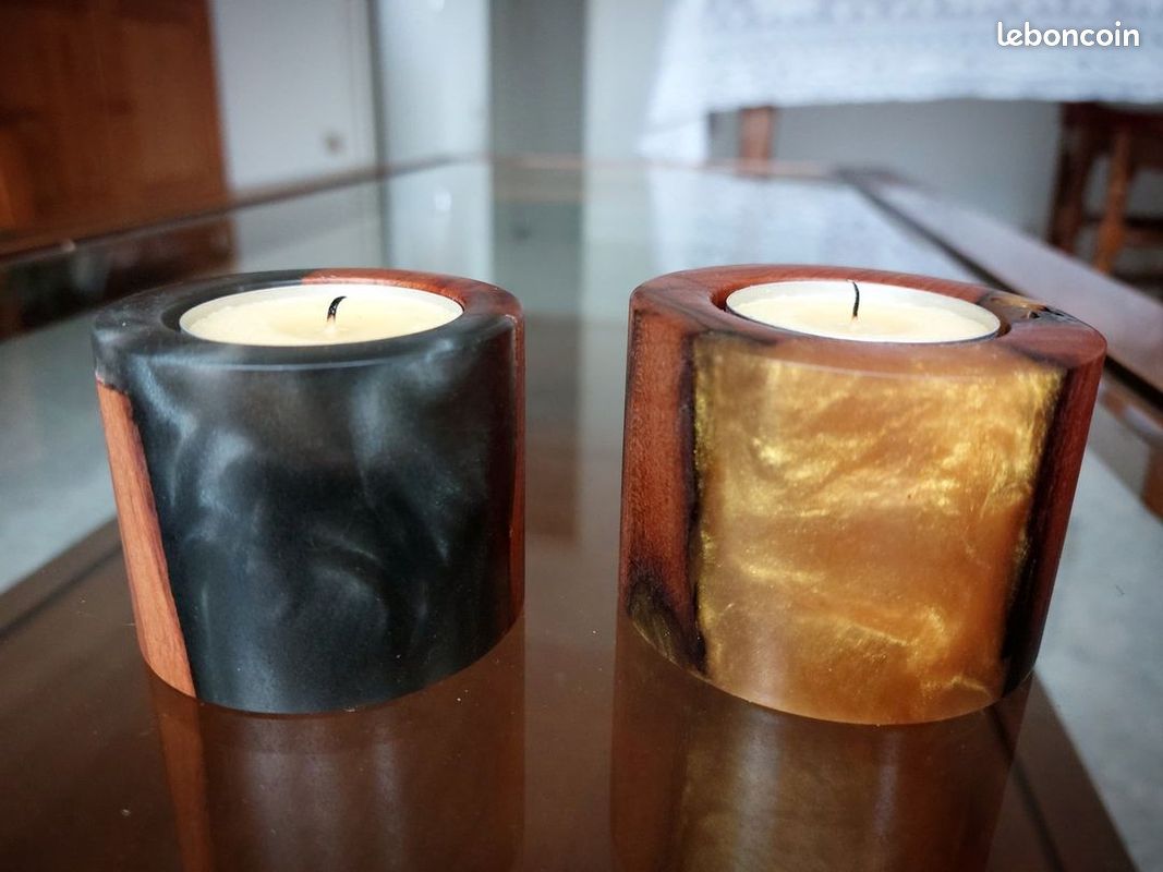 2 Photophores/bougeoirs Black & Gold (image 2)