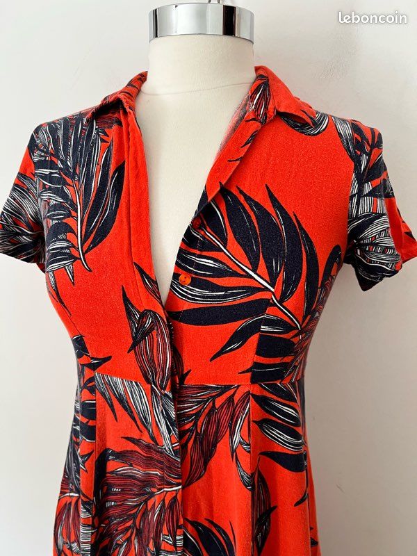 Robe chemisier rétro 🌴 Promod (image 3)