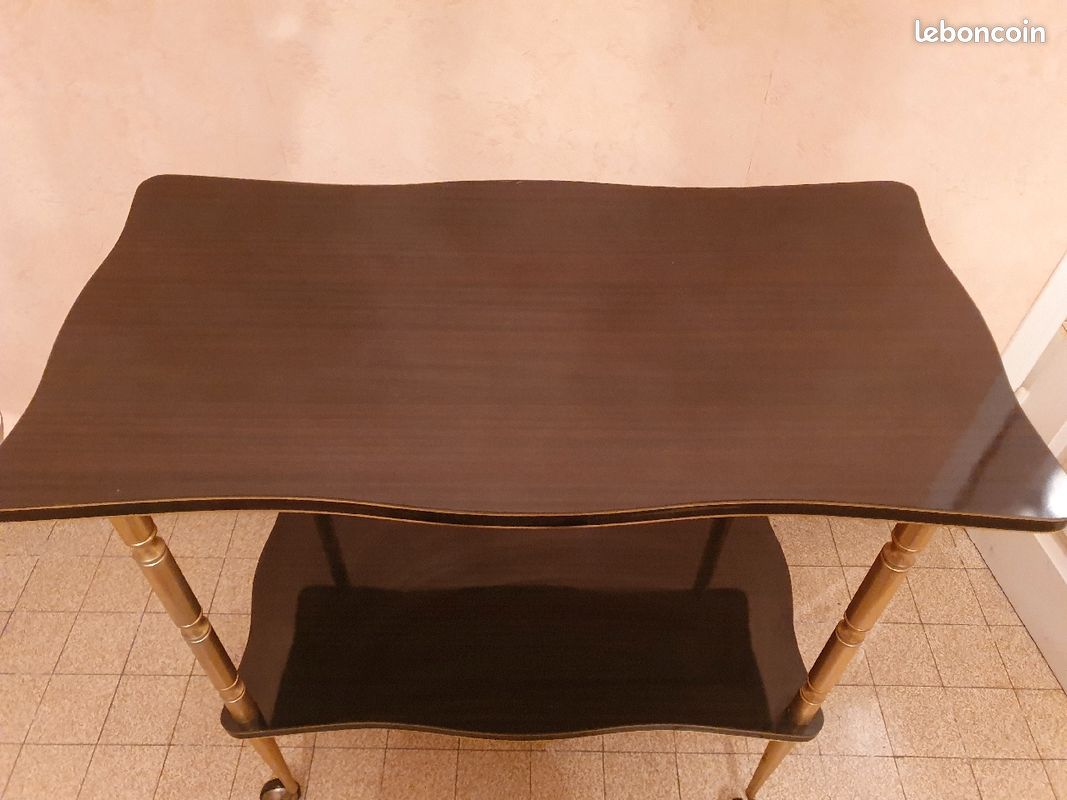 Desserte bar à roulettes en formica design (image 3)