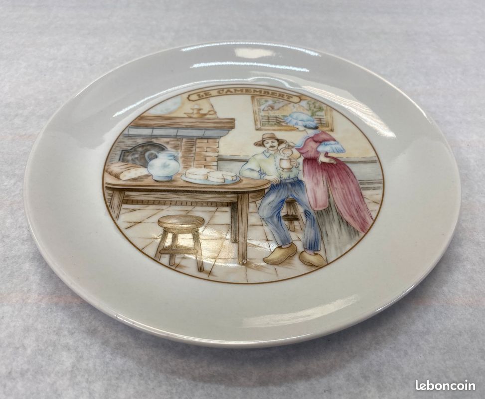 Set de 6 Assiettes à Fromage en Porcelaine – Scènes Rurales Vintage (image 6)