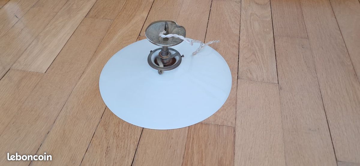 Pied de lampe vintage en grès émaillé