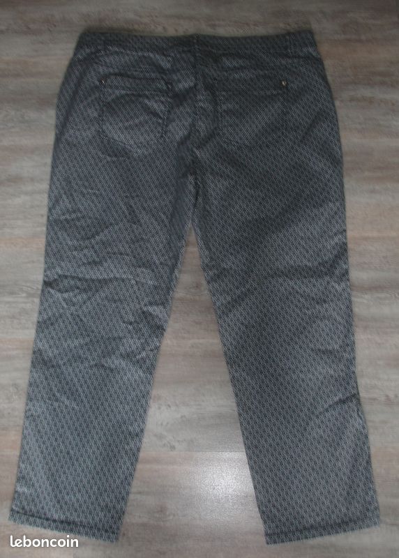 Pantalon jeans femme marine blanc neuf 48 canda (image 2)