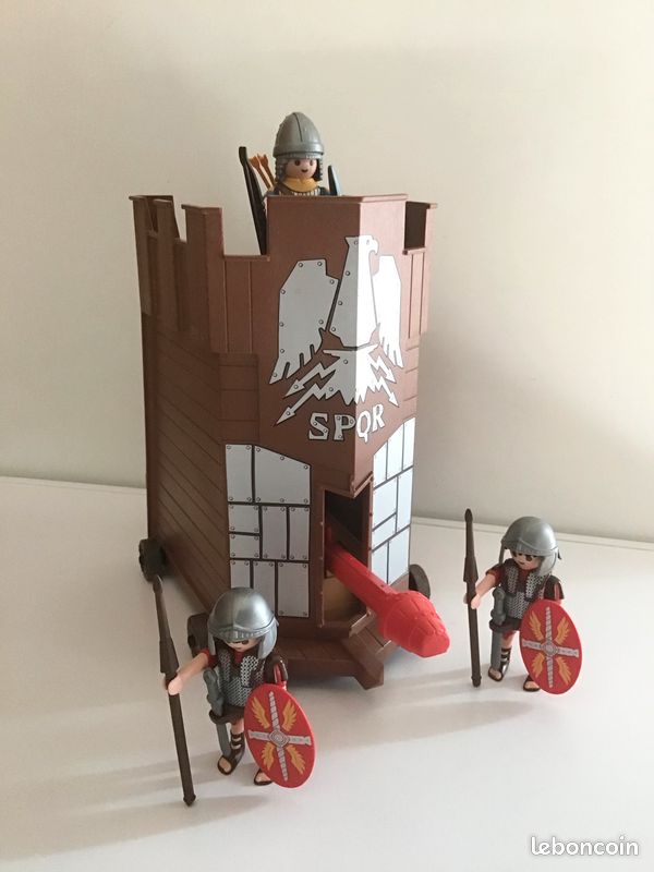 Ancien Playmobil collector 4275🛡️Tour d’Assaut Romaine avec ses soldats🏹(Année 2006) (image 1)