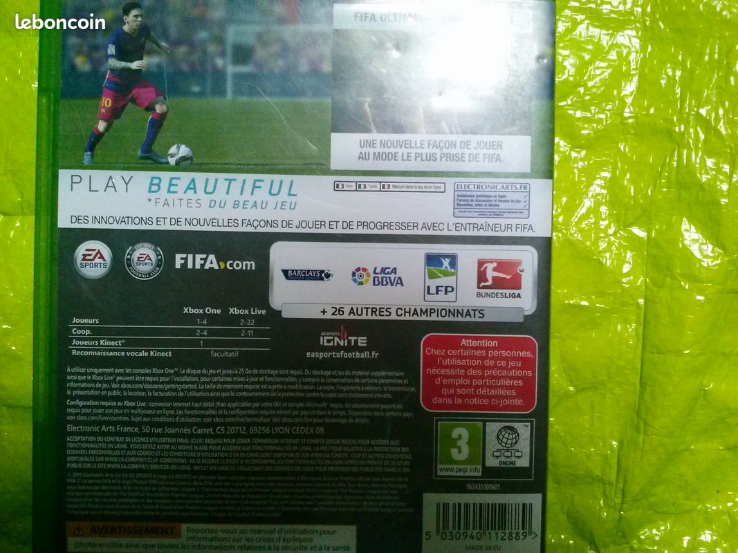 Jeu Xbox One Fifa 2016 (boîte + docu) (image 7)