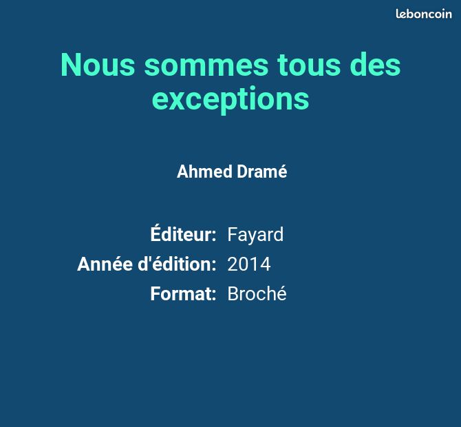 Nous sommes tous des exceptions - Ahmed Dramé (image 2)