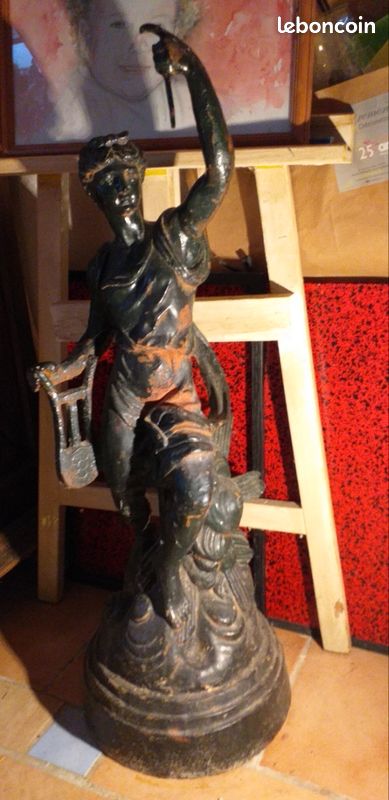 Grande paire de statues en fonte (image 2)