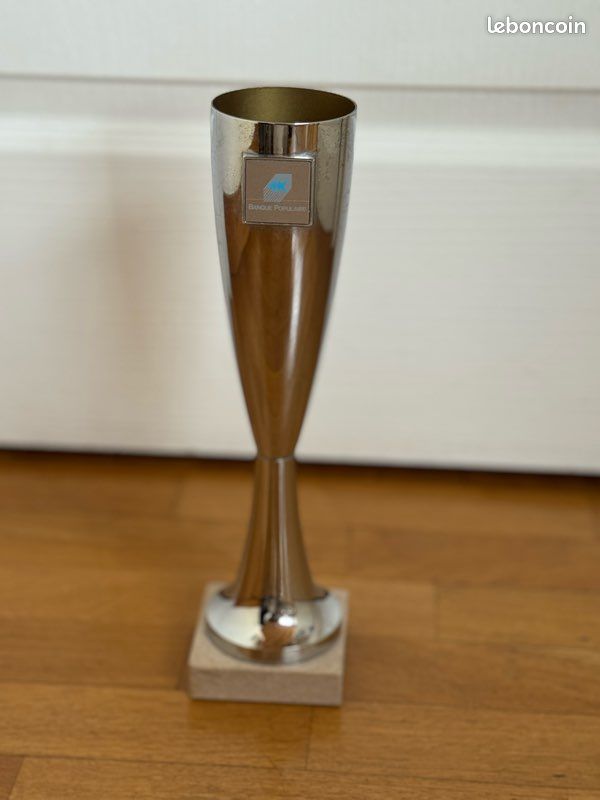 Coupe Trophée Sport Sur Socle Marbre – Hauteur 30,5 Cm – Occasion – France